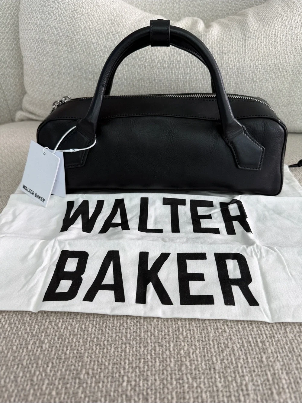 BNNW Walter Baker Delilah Black Leather Satchel